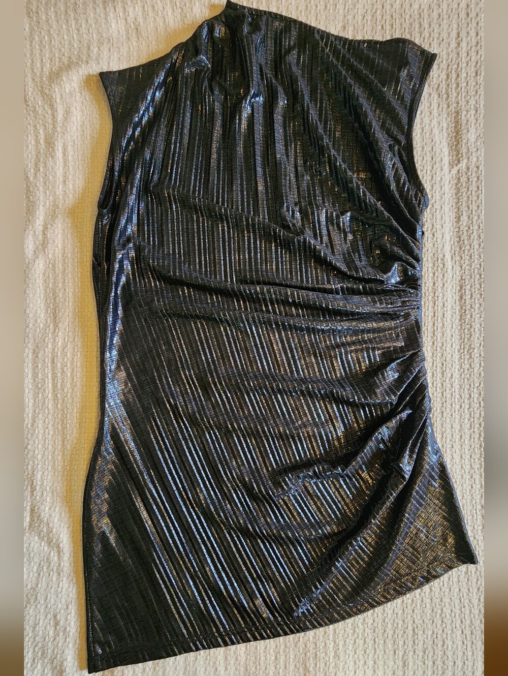 BCBGMaxAzria Shimmery Black Asymmetrical Dress - Picture 7 of 8